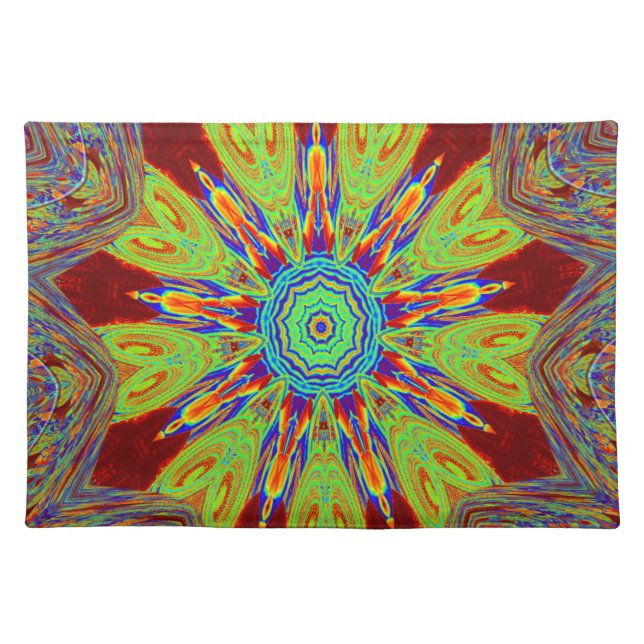 African Asian European ethnic pattern Placemat (Front)