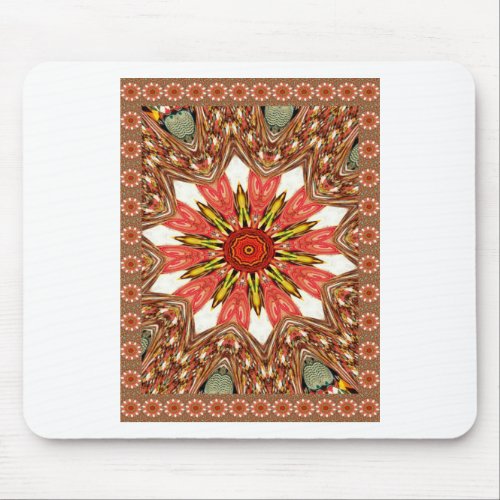 African Asian traditional edgy cute floral pattern Mouse Pad