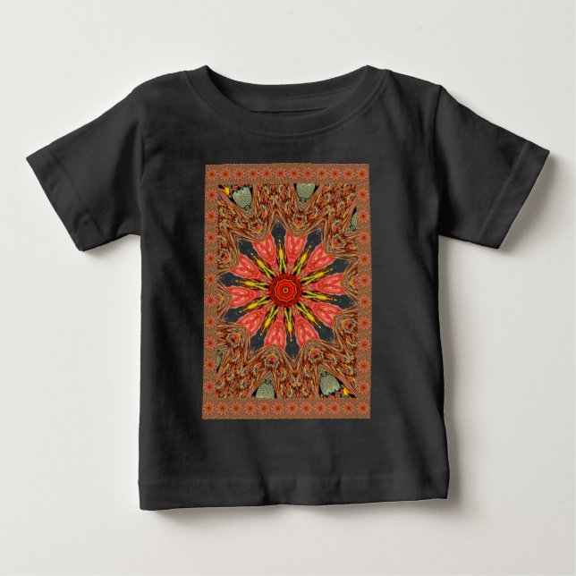 African Asian traditional edgy pattern Baby T-Shirt (Front)