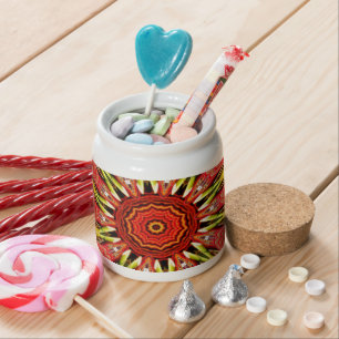 African Asian traditional edgy pattern Candy Jar
