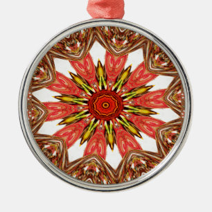 African Asian traditional edgy pattern Metal Ornament