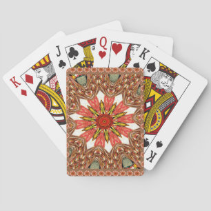 African Asian traditional edgy pattern Poker Cards