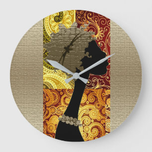 African Autumn Large Clock