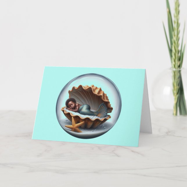 African Baby Mermaid Card (Front)