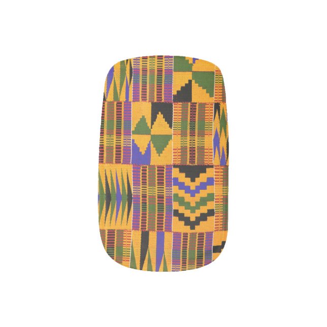 African Background design Minx Nail Art (Right Thumb)