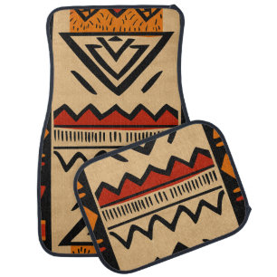 African background in warm colors car floor mat