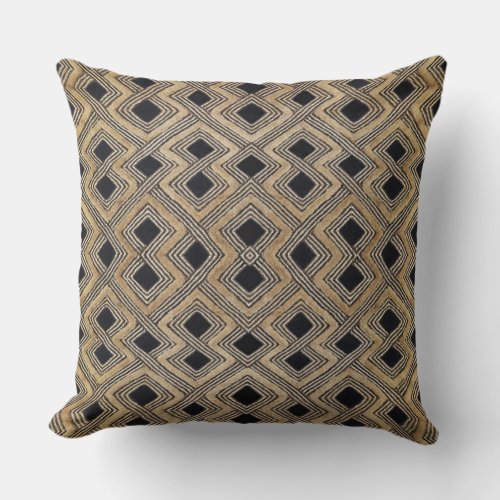 African BaKuba Throw Pillow