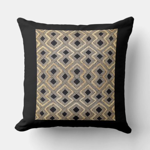 African BaKuba Tribal Tote Bag Throw Pillow