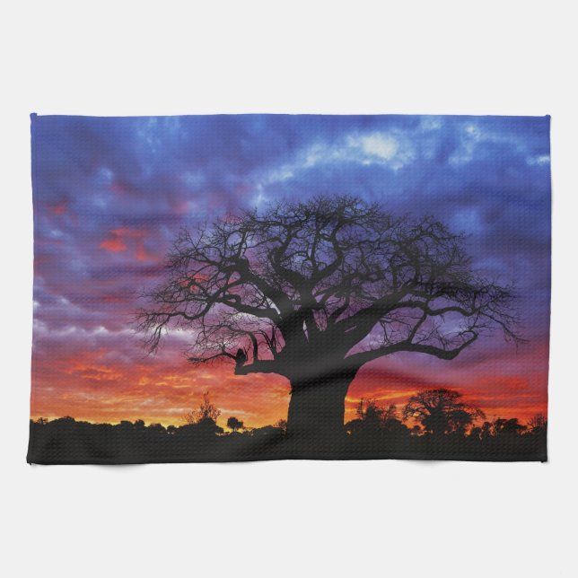 African baobab tree, Adansonia digitata, 2 Towel (Horizontal)