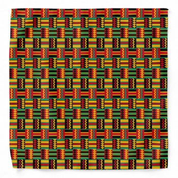 African Basket Weave Pride Red Yellow Green Black Bandana by its_sparkle_motion at Zazzle
