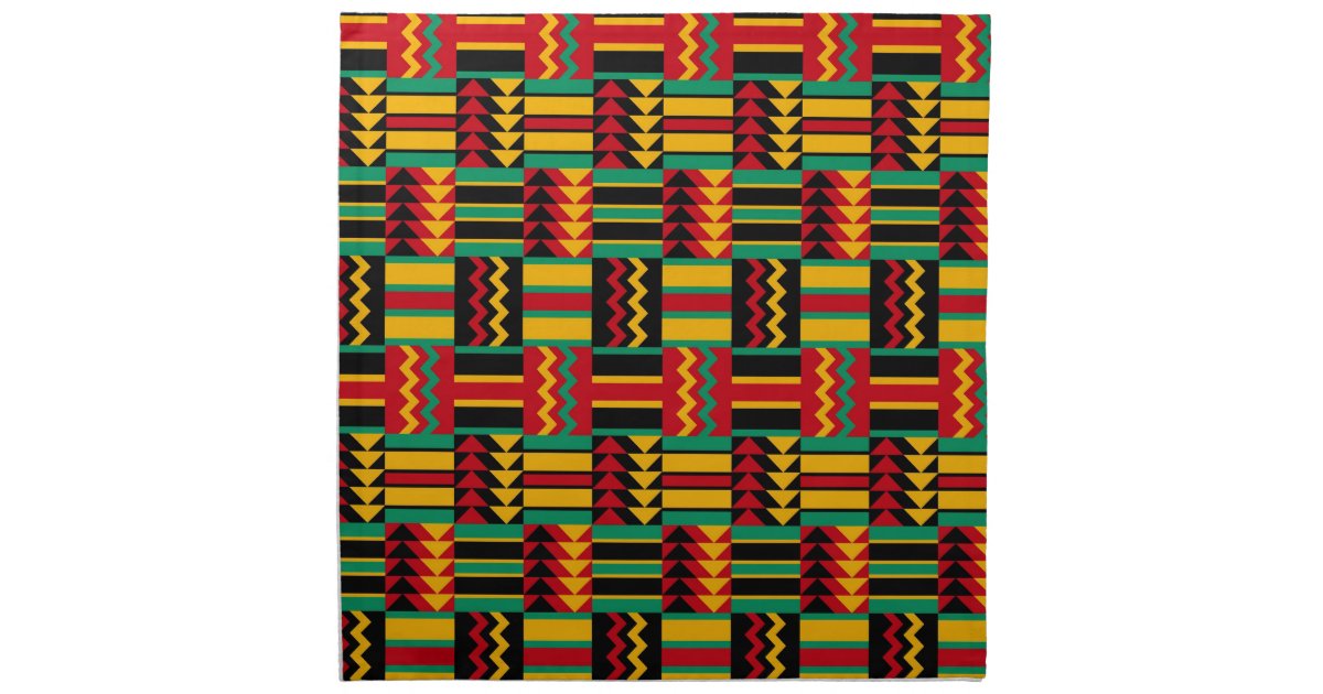African Basket Weave Pride Red Yellow Green Black Cloth Napkin