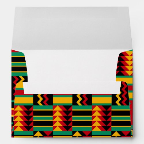 African Basket Weave Pride Red Yellow Green Black Envelope