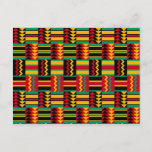 African Basket Weave Pride Red Yellow Green Black Postcard
