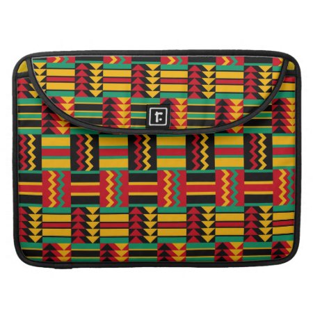 African Basket Weave Pride Red Yellow Green Black Sleeve For Macbook P