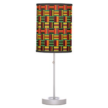 African Basket Weave Pride Red Yellow Green Black Table Lamp by its_sparkle_motion at Zazzle