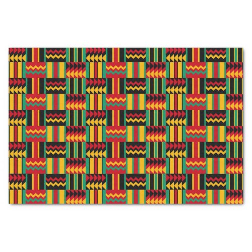 African Basket Weave Pride Red Yellow Green Black Tissue Paper