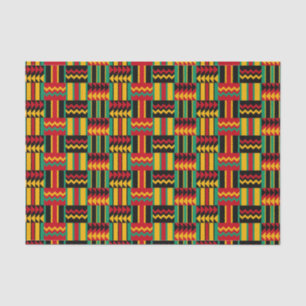 African Basket Weave Pride Red Yellow Green Black Tissue Paper