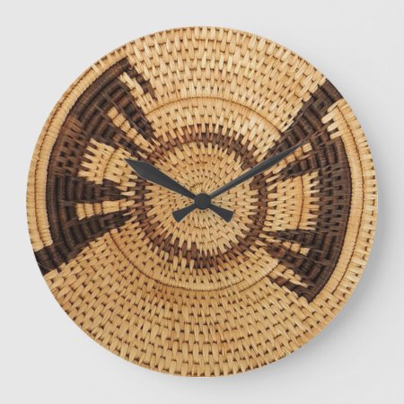 African Basket Weave Wall Clock