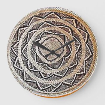 African Basket Weave Wall Clock by Godsblossom at Zazzle