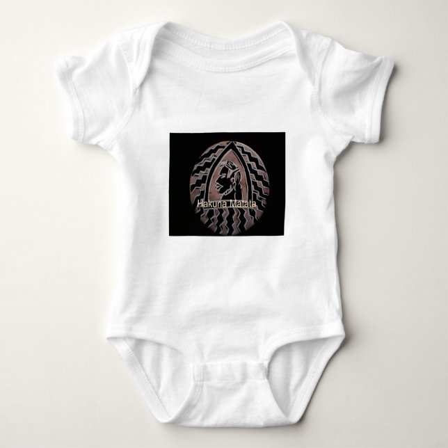 African Beauty: Bongo Maasai Portrait Tribal Art Baby Bodysuit (Front)