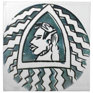 African Beauty Bongo Maasai Portrait Tribal Art Cloth Napkin