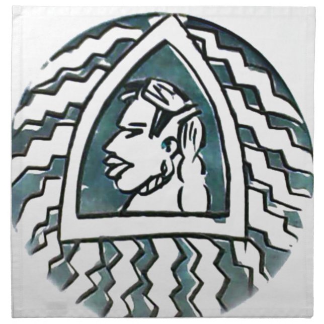 African Beauty Bongo Maasai Portrait Tribal Art  Cloth Napkin (Front)