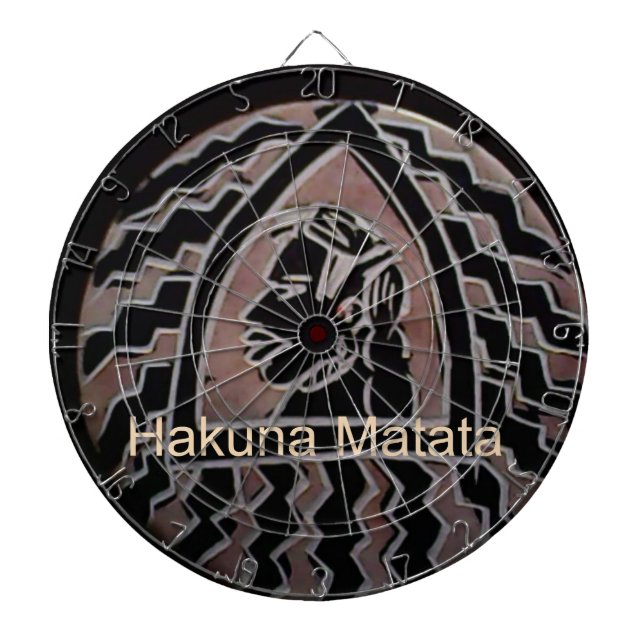 African Beauty: Bongo Maasai Portrait Tribal Art Dart Board (Front)