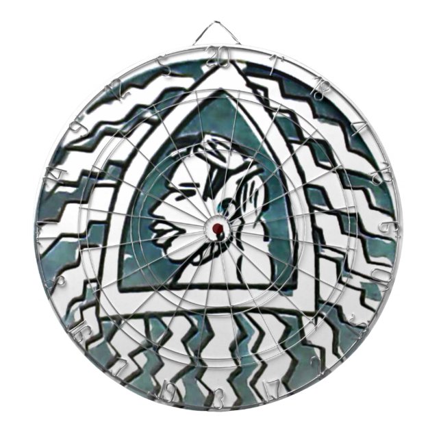 African Beauty Bongo Maasai Portrait Tribal Art  Dartboard With Darts (Front)