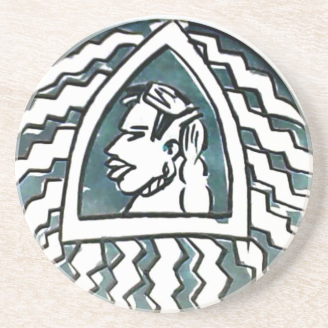 African Beauty Bongo Maasai Portrait Tribal Art  Drink Coaster (Front)