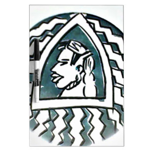 African Beauty Bongo Maasai Portrait Tribal Art Dry Erase Board