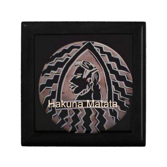 African Beauty: Bongo Maasai Portrait Tribal Art Jewelry Box (Front)
