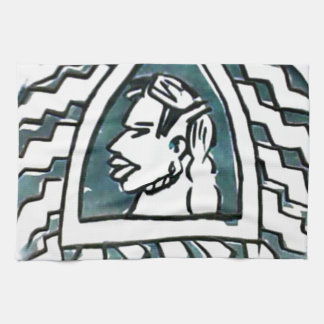 African Beauty Bongo Maasai Portrait Tribal Art Kitchen Towel