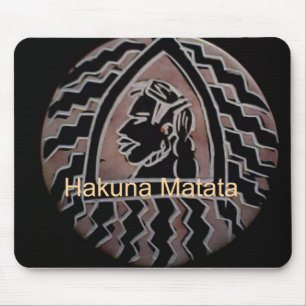 African Beauty: Bongo Maasai Portrait Tribal Art Mouse Pad