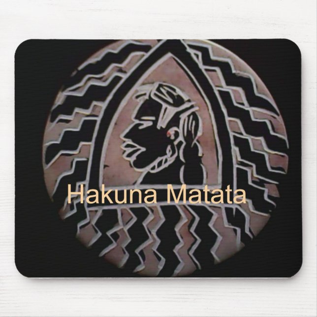 African Beauty: Bongo Maasai Portrait Tribal Art Mouse Pad (Front)