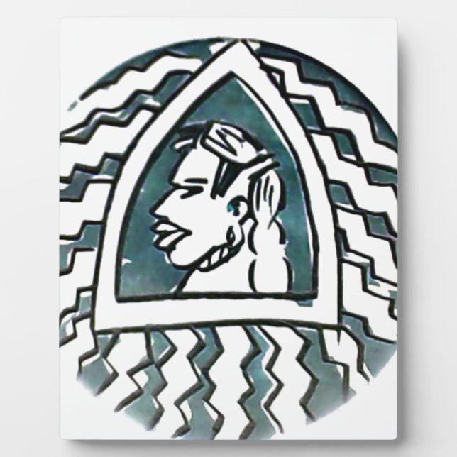 African Beauty Bongo Maasai Portrait Tribal Art  Plaque (Front)