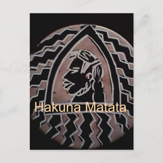 African Beauty: Bongo Maasai Portrait Tribal Art Postcard (Front)