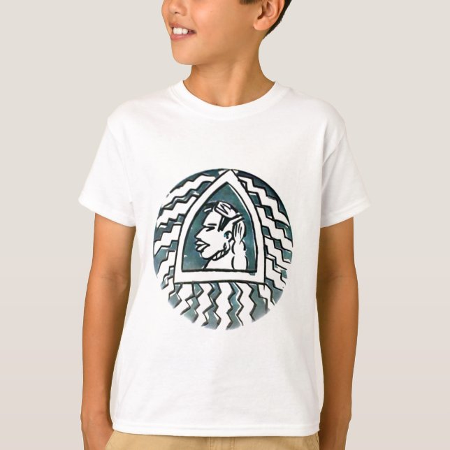 African Beauty Bongo Maasai Portrait Tribal Art  T-Shirt (Front)