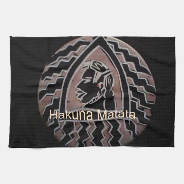 African Beauty: Bongo Maasai Portrait Tribal Art Towel (Horizontal)