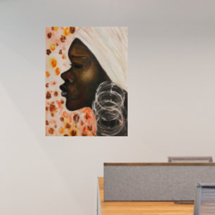 African Beauty Pretty Woman Face Wall Decal