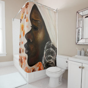 African Beauty Pretty Woman Shower Curtain
