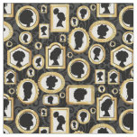 african beauty vintage damask cameo fabric