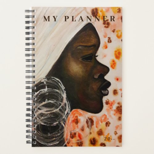 African Beauty _ Watercolor Painting _Customizable Planner