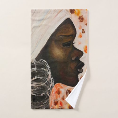 African Beauty Woman Bath Towel