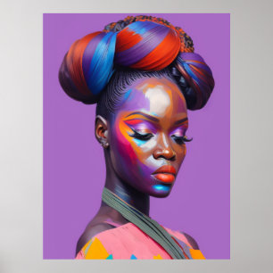 African Beauty Woman Portrait 1 Poster