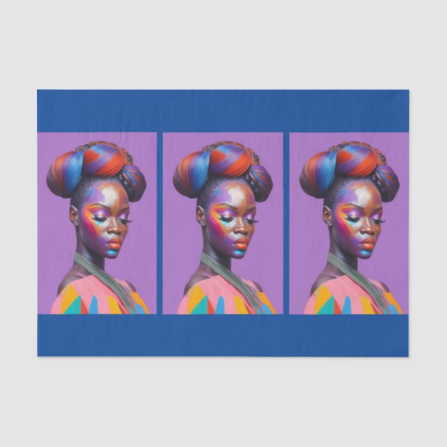 African Beauty Woman Portrait 1      Tissue Paper (Front)