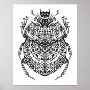 African Beetle Zendoodle 2 Poster