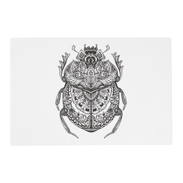 African Beetle Zendoodle Placemat (Front)