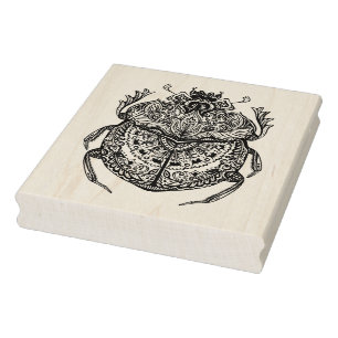 African Beetle Zendoodle Rubber Stamp