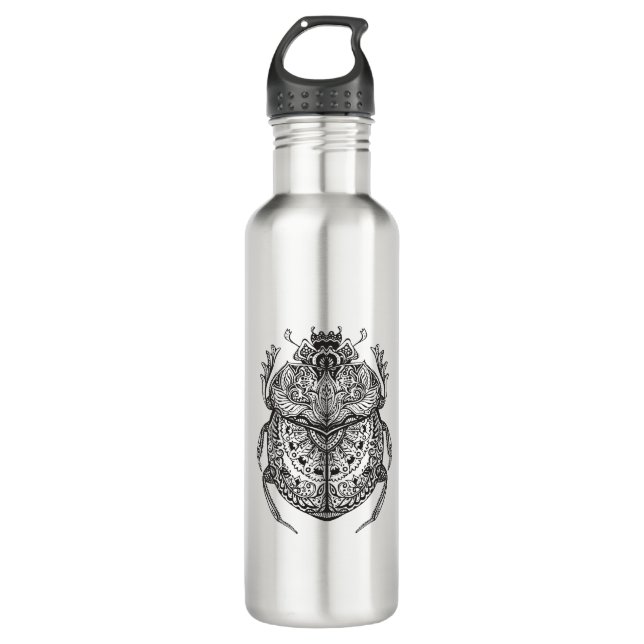 African Beetle Zendoodle Stainless Steel Water Bottle (Front)