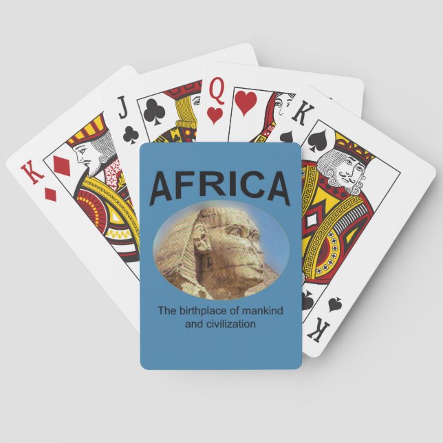 African birthplace of Mankind Poker Cards (Back)